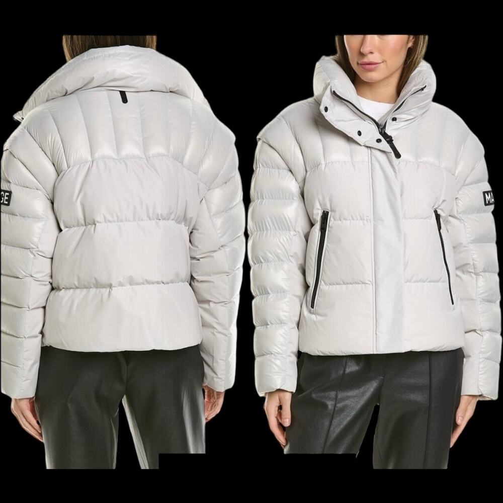 NEW Mackage Women's 2-In-1 Vesna Jacket in Moon (white/gray) Euro 38 US 8 or Med